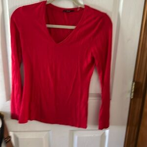 Jersey long sleeve v- neck shirt